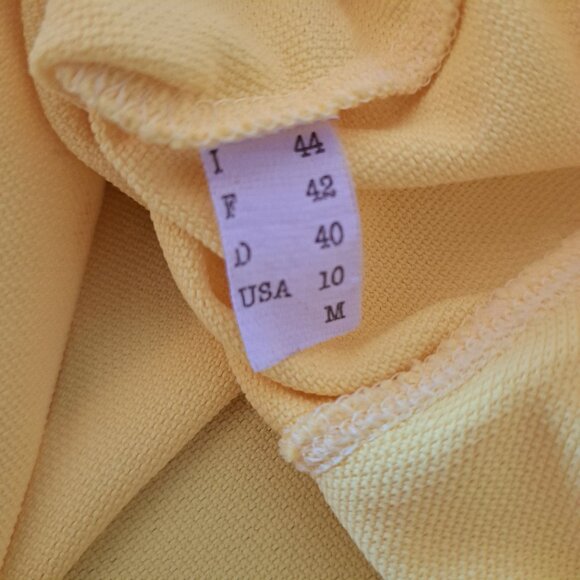 VERSACE Intensive Italy Body Suit Yellow Short Sleeve Sportswear Vintage Sz 10/M - Picture 11 of 11